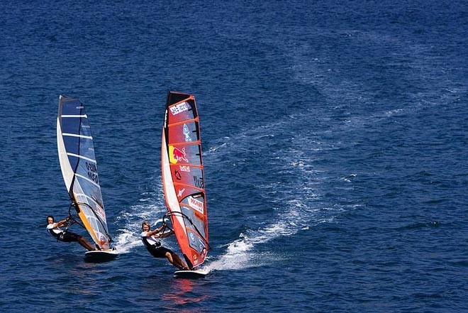 Bjorn Dunkerbeck and Steve Allen - Pegasus Airlines Alacati PWA World Cup 2009 ©  John Carter / PWA http://www.pwaworldtour.com